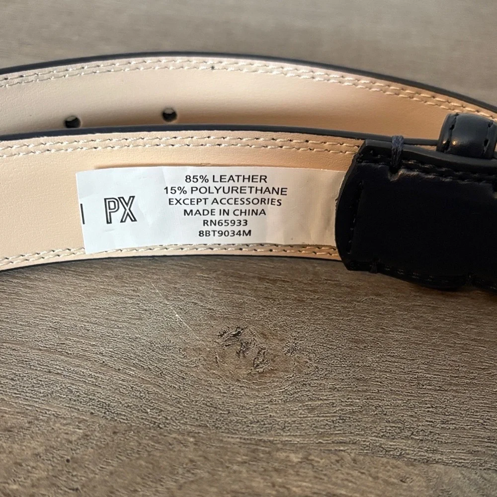 PX Size 30 Men's Navy Leather Belt